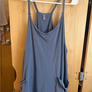 Free People Movement Blue Indigo Hot Shot Mini Dress